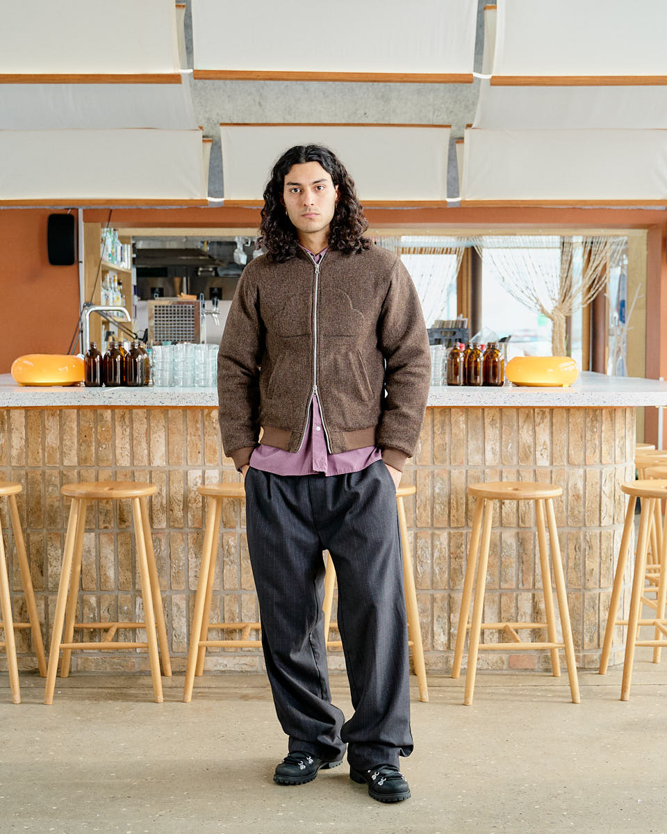 Wool Bomber Jacket Brown (Preorder)