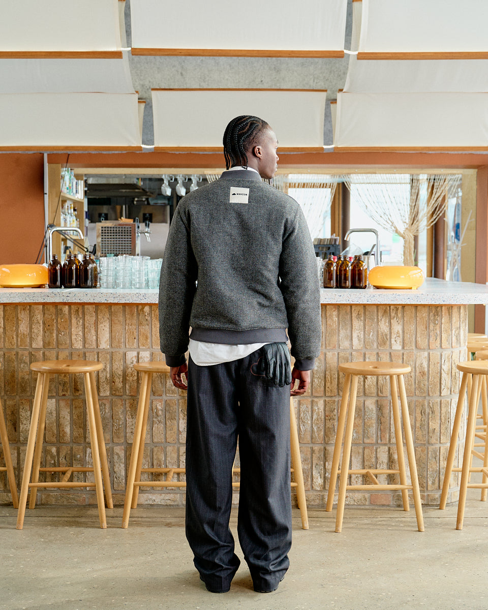 Pinstripe Double Pleated Suitpants Grey (Preorder)